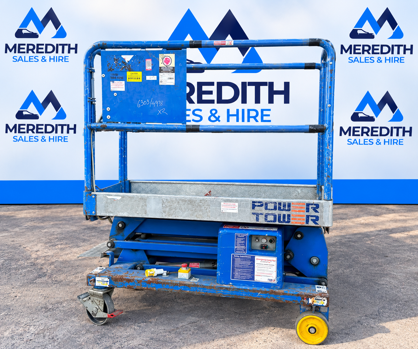 Power Tower Push-Around Scissor Lift